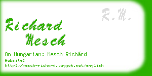 richard mesch business card